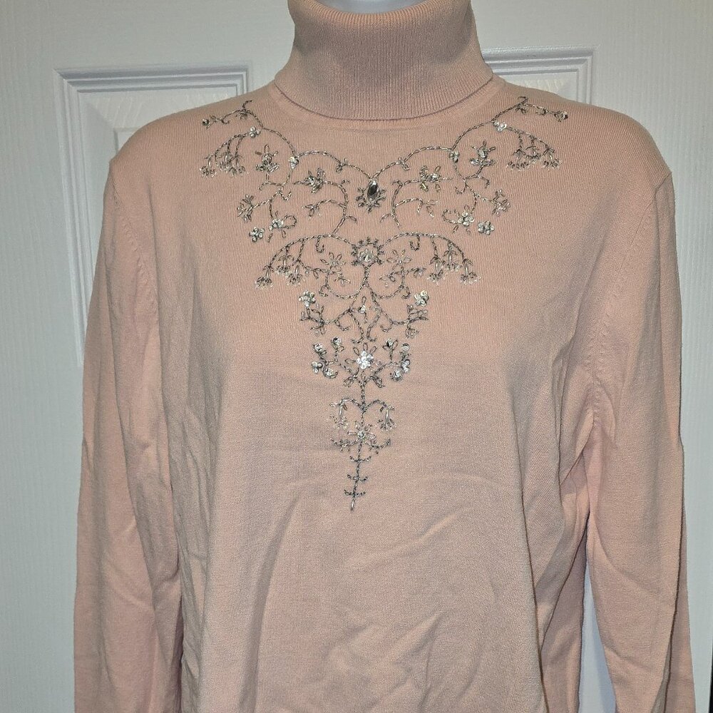Vintage Judith Hart Pink Bling Sweater